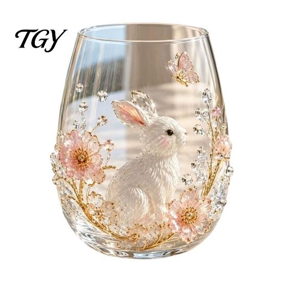 Unique Cocktail Tumblers 3D Animal Stemless Wine Glass, Ocean Inspired Details Elegant Clear Beach House Table Decor Glass Cup, Durable Decorative