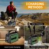 16000mAh Hand Crank Emergency Radio Wireless Hand Crank Weather Radio NOAA/AM/FM Portable Solar