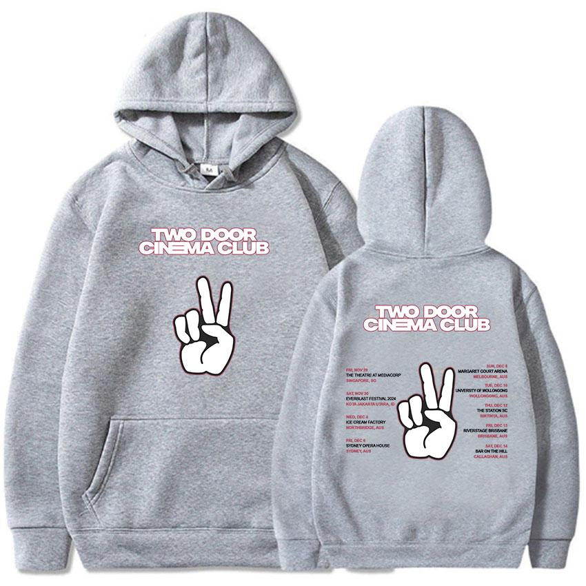Унисекс Уличная одежда Толстовки Two Door Cinema Club с длинным рукавом Мужские Женские Толстовки Sudaderas Con Capucha Толстовка с капюшоном и карманом