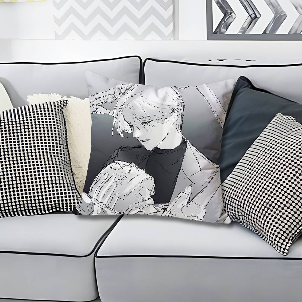 JJohan LLiebert Monster Anime Celebrity Merchandise AllMatch Printed Pillow Case Sofa Car Office Room Decoration Protector