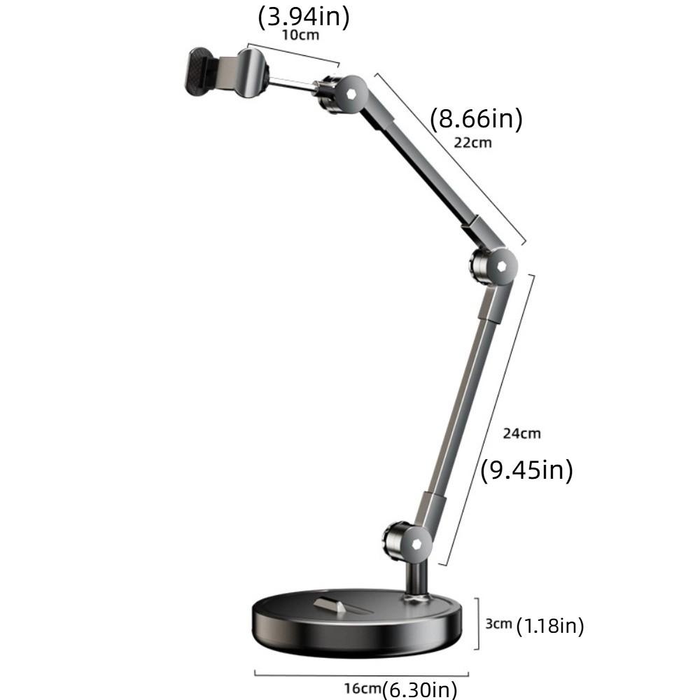 Adjustable Height Telescopic Phone Stand Stable Base Portable Tablet Stand Universal Metal Desktop Phone Holder Live Learning