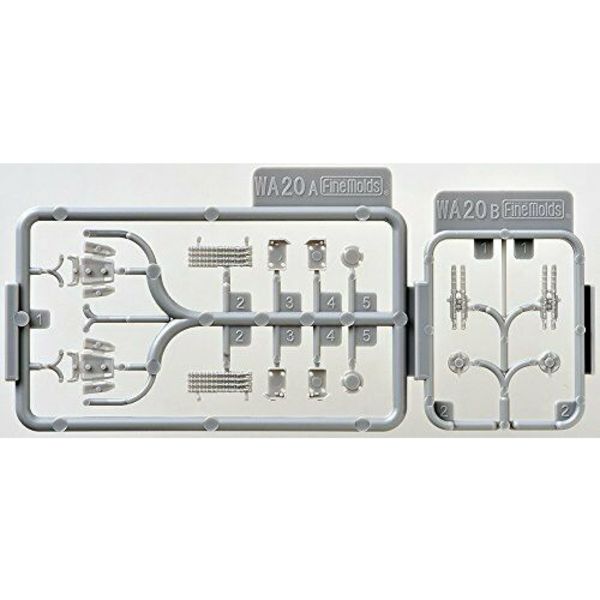 Fine Molds WA20 Торпедный аппарат, набор 1 (Двухместный/четырехместный) Комплект пластиковой модели НОВИНКА