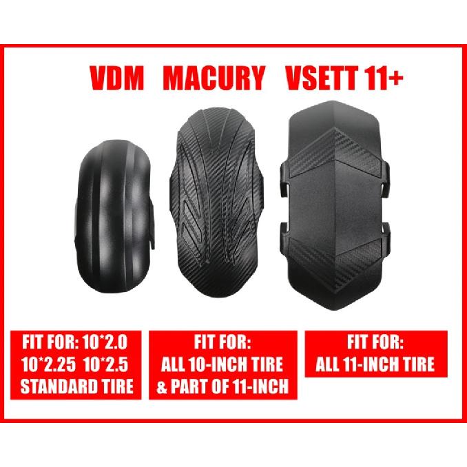 Крыло с рисунком под карбон для электросамоката VSETT 10+ MUKUTA 10 Plus ZERO 10X 10-дюймовый Регулируемое Крыло-брызговик
