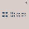 Fashion False Gel Short Square Glitter Strip Nail Art Fake Toenails Toes Nails Decor Toe Nails