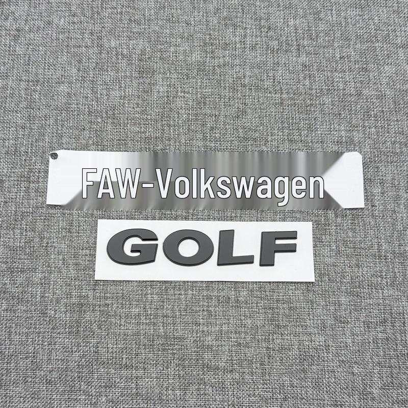 Compatible with Volkswagen Golf 4-7.5: Front, Rear, Tail Emblem English Letter Modification Kit.
