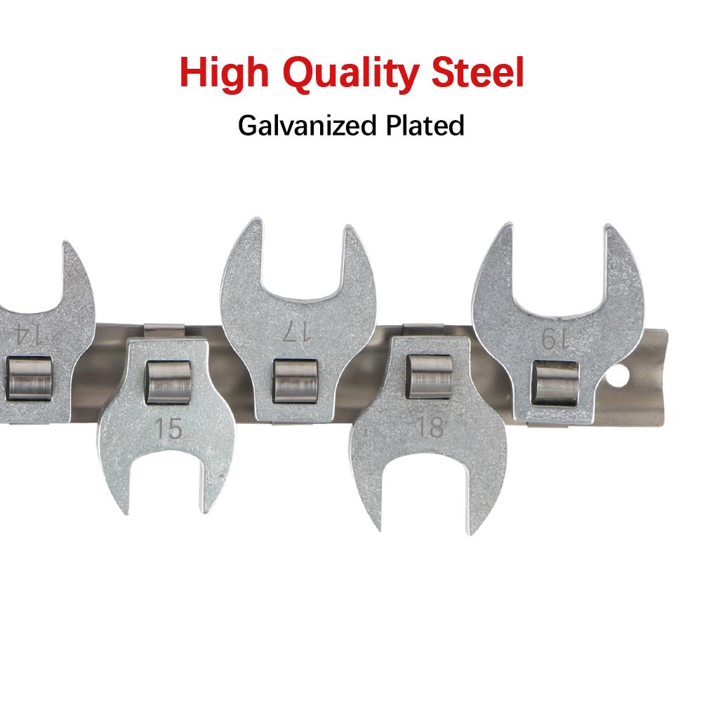 Для динамометрического ключа с храповым механизмом, метрический/имперский набор гаечных ключей Crowfoot с квадратной головкой и приводом 3/8 дюйма, сменный гаечный ключ Bullhorn, 8 предметов