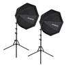 Andoer Studio Photography Softbox Kit with 70cm/28in Octagon Photography Softbox * 2 + 1.5M Metal