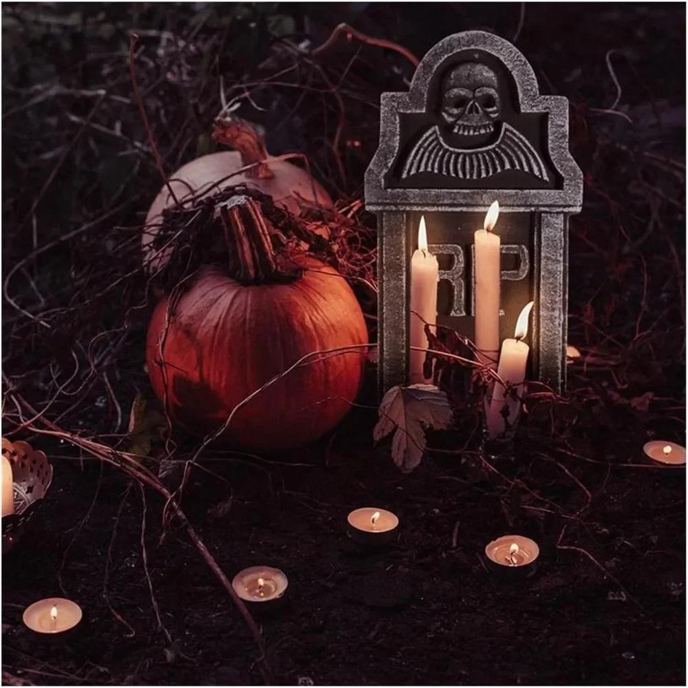 Хэллоуинские таблички для двора, украшение в виде надгробного камня, кладбище, 4 различных пенопластовых, дом с привидениями, кладбище для дома, уличная вечеринка, реквизит для розыгрышей