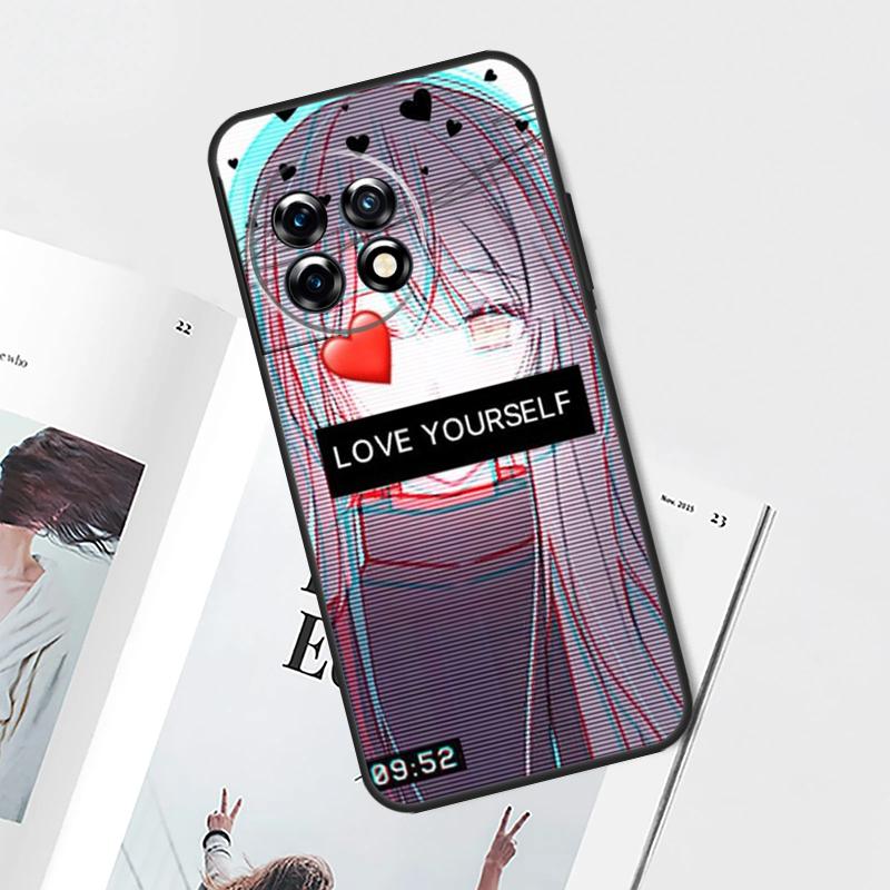 Милый Чехол-Анимация Глитч Девочка Для OnePlus Nord N20 N10 2T CE 2 3 Lite OnePlus 12 11 9 10 Pro 9RT 10R 12R 10T Чехол