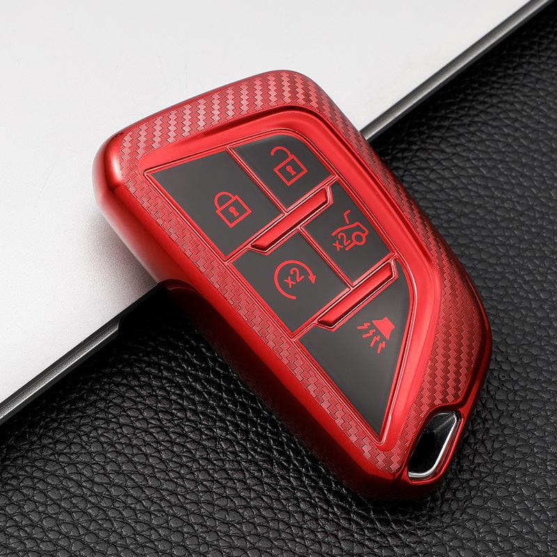 Cadillac CT4/CT5 Carbon Fiber Key Cover - Protective Shell & Decoration