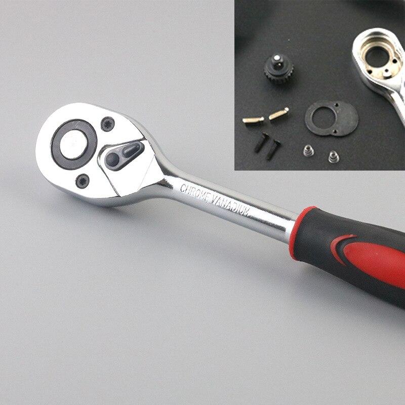 Hot 46-Piece Car Repair Tool Set 1/4-Inch Socket Set Car Repair Tools Pry Ratchet Torque Wrench Combo Auto Maintenance Tools