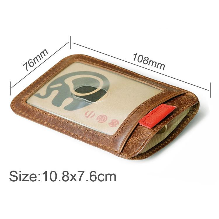 Держатель для карт из воловьей кожи с зажимом для денег и наличных денег, мужской подарочный дизайн, держатель для карт с зажимом для денег и наличных
