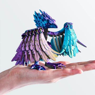 17 см 3D-печать Симуляция Вечная Птица Игрушка Китайское Мифическое Животное Птица Суставы Подвижные Настольная Декоративная Креативные Подарки