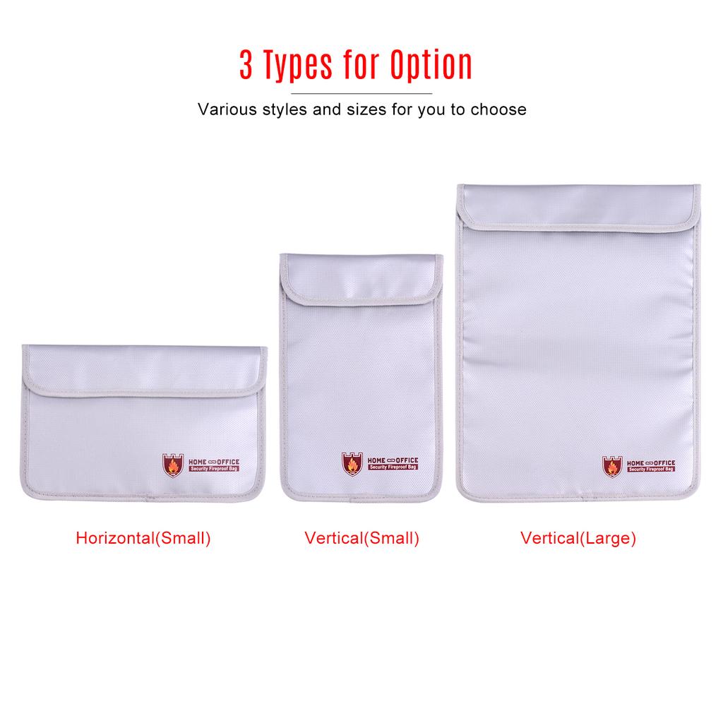 Огнестойкая сумка для документов с двойной молнией, органайзер с силиконовым покрытием, огнестойкий водостойкий сейф