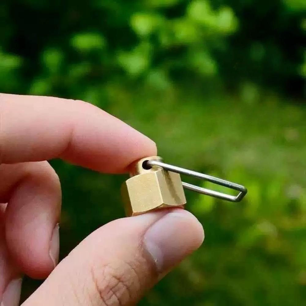Flat Gas Tank Anti-leak Plug Metal Material Liquefied Gas Connection-Line Blocking Cap Gas Tank Cap Outdoor Camping Accessories
