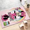 Custom Minnie Mat Personalized Name, Polyester Washable Indoor Entryway Rug, Gift for Christmas, Easter, Thanksgiving Day