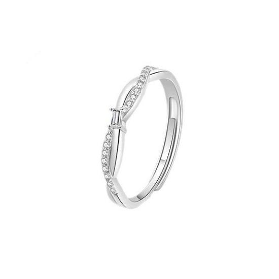 Кольцо для пары «Никогда не расстанемся» с бриллиантами, модное кольцо в стиле Ins, подарок на День святого Валентина для мужчин и женщин