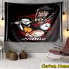 Custom Name Tapestry Horror Characters Tapestry Room Decoration Wall Hanging for Living Room Bedroom, dormitory, Birthday and Christmas gifts