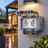 IP66 Waterproof Socket Box PC Material Electrical Outlet Enclosure Weatherproof Socket  Parking Lot