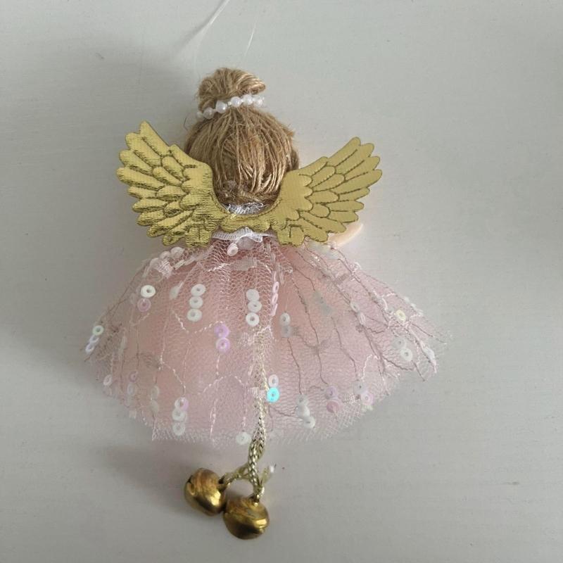 Festival Cloth Angel Hanging Doll Decoration Soft Edges Easy Install Holiday Wedding Birthday Party Decorative Accent