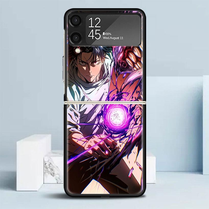 Kaisen J-Jujutsu Юта Оккоцу Чехол для телефона Samsung Galaxy Z Flip7 Flip6 5G Flip5 Flip4 Flip3 ZFlip 7 6 3 4 5 Ударопрочный Задняя сторона C
