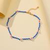 Women's Necklace Bohemian Style Handmade Seed Bead Woven Small Flower Color Clavicle Necklace