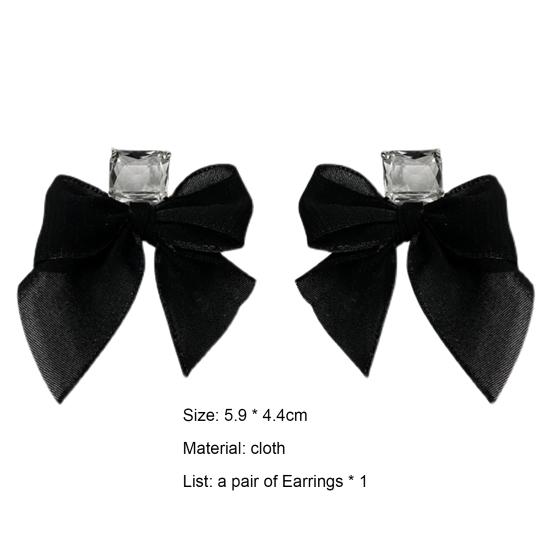 1 пара висячих сережек с бантом, тканевые украшения, милые долговечные серьги для вечеринки