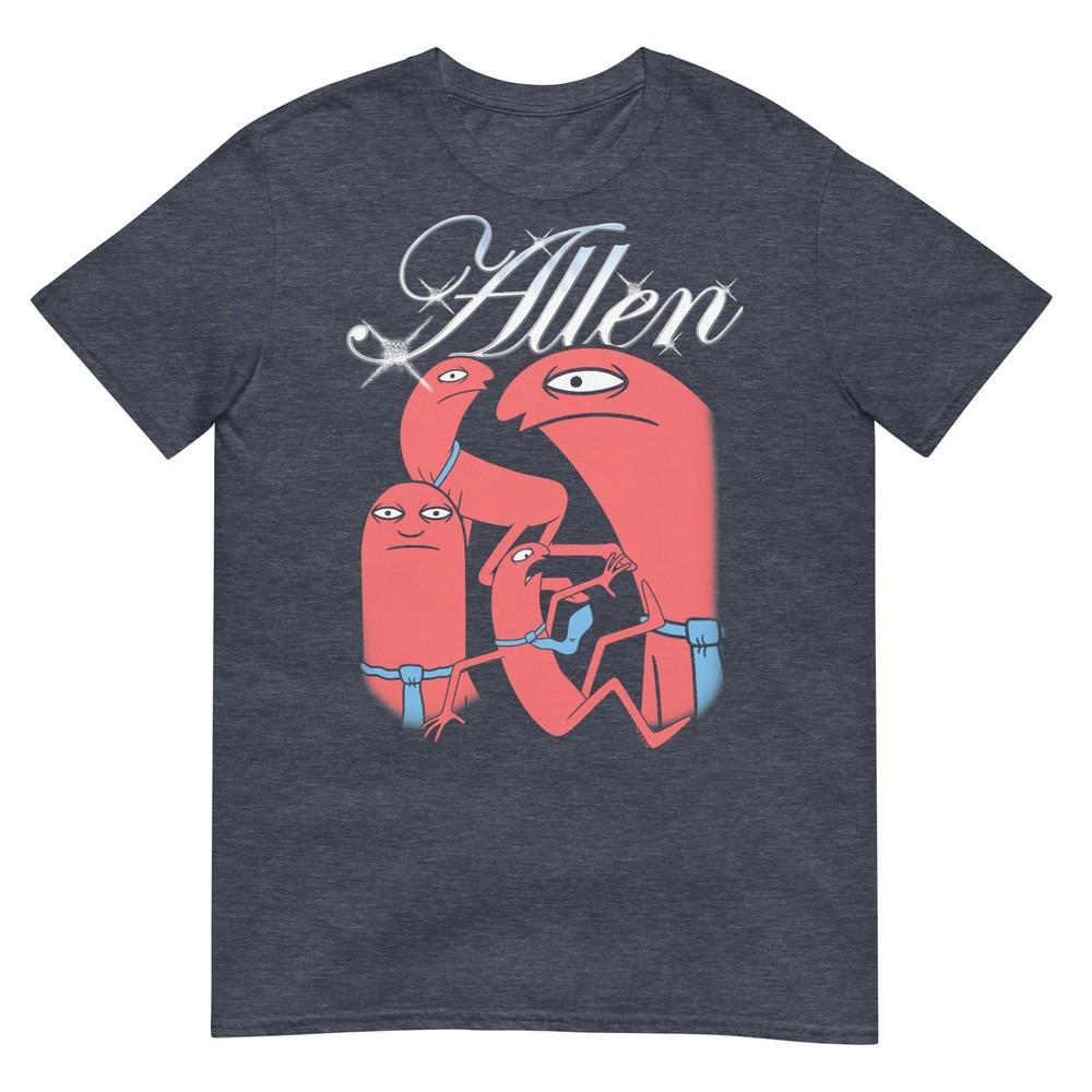 Smiling Friends Allen Collage Fancy Chrome Text Cartoon TShirt