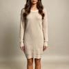 Womens Long Knit Sweater Round Neck Back Bow Casual Fall Top