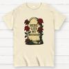 Funny Dark Humor Here Lies my Motivation Grave Cotton Summer Casual Cool Loose T-Shirt