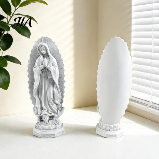 Statement Piece for Cabinet Our Lady of Guadalupe Religious Statue, Virgin Mary Figurine, Resin Sculpture, Artistic Tabletop Ornament Inspirational