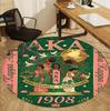 Alpha Kappa Alpha Pattern Round Rug, Indoor/Outdoor Mat, for Picnic, Gameroom, Bedroom, Office, Living Room, Home Decor Carpet, Birthday Gift