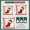 Stripe Christmas Cushion Pillowcase Printed Polyester 40/45/50cm Throw Pillowcover Decorative Sofa Cushion Pillowslip Home Decor
