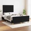 Bed Frame without Mattress Black 120 x 200 cm Fabric