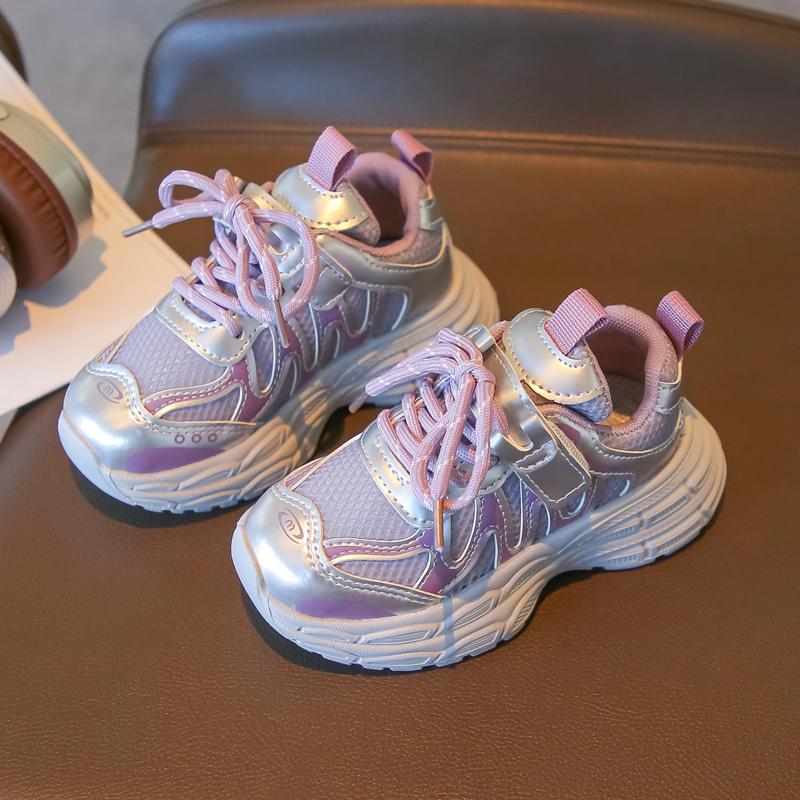 Kids Sneakers Mesh Breathable Boys Girls Running Shoes Thick Soft Sole Autumn New Children Casual Shoes Handsome Non-slip