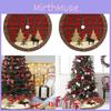 Cozy Plaid Christmas Tree Skirt Featuring Decorative Patchwork And Elegant Touch