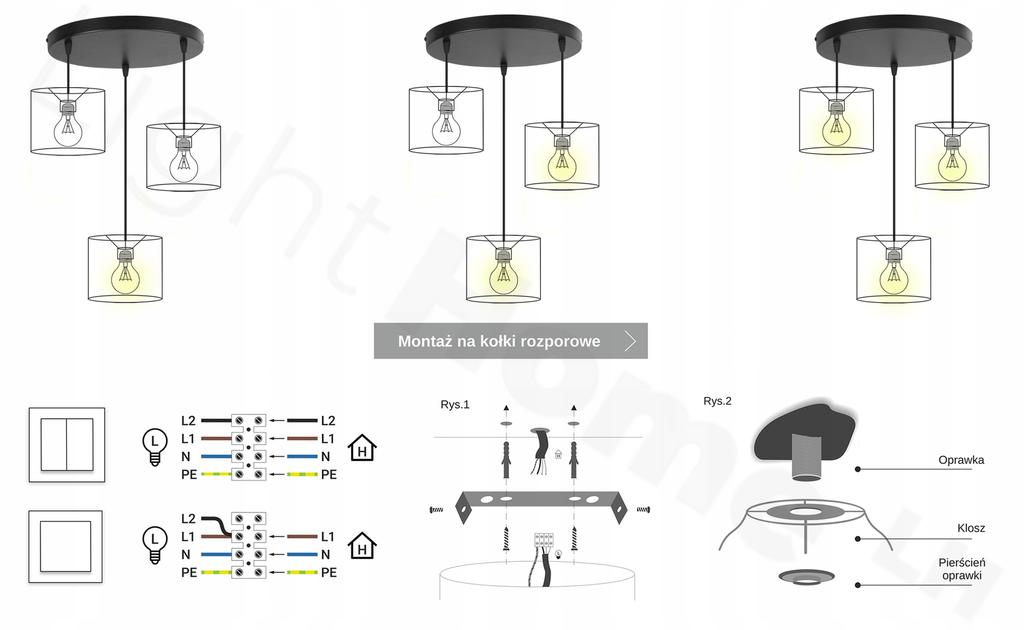 Pendant lamp, chandelier, ceiling lamp, copper pattern lampshade