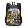 Dinosaur-Themed Waterproof Kids' Backpack - Lightweight & Durable for Primary School
