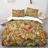 Copripiumino Boho Sole e Luna Set Letto Astrologia Misteriosa Microfibra Strega Wiccan Divinazione Carte dei Tarocchi Copripiumino