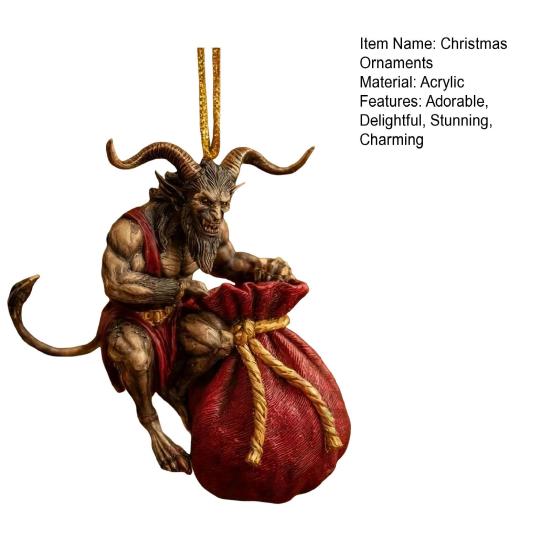 Рождественские украшения Страшный фольклор Рождественская елка Подвесное украшение Ужасы 2D Акриловые украшения для Рождественской елки Праздничное украшение для вечеринки