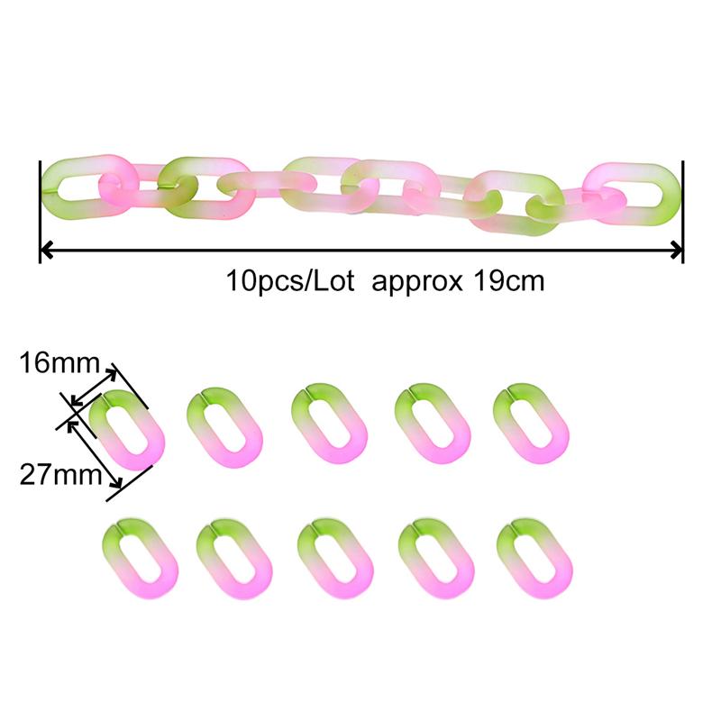 10 шт., акриловая открытая цепочка для солнцезащитных очков для DIY, ожерелье, браслет, серьги, изготовление ювелирных изделий, аксессуары для рукоделия