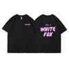 Men's Women's Summer Comfortable Casual White Fox Letter Solid Color Printed T-shirt-Soft Fabric Summer Relaxed Fit Clothing