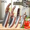 WXCOO Cooking Kitchen Knife Handmade Butcher Knife Meat Cutter with Cover Fruit Slicer Utility Knife Boning Scissor Forged