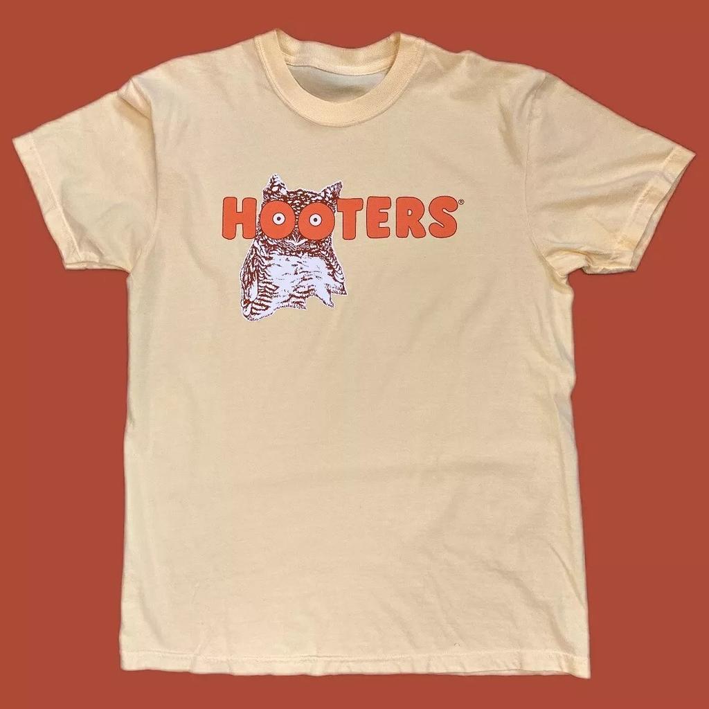 ВИНТАЖНЫЙ СТИЛЬ КЛАССИЧЕСКАЯ ФУТБОЛКА HOOTERS Футболка с коротким рукавом и круглым вырезом Летняя мужская футболка