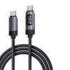 Цифровой дисплей USB C на USB C Зарядный кабель с поддержкой 240 Вт PD3.1 Быстрая зарядка для мониторинга в реальном времени и широкой совместимости с устройствами