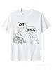 Funny Reverse Dog Comunisexd Cotton TShirt For Adults Kids Wheelchair User Walking Dog While Sitting Humorous Imaginative Design