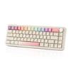 YUNZII B68 Беспроводная Механическая Игровая Клавиатура 65% с Прокладкой и RGB-подсветкой для Сертификации по Техническим Стандартам, Сертифицированная, Молочная Линейная V2,