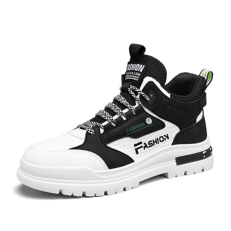 Autumn and Winter New Men's High-top Thick-soled Martin Boots Casual Leather Surface Retro Short Boots Tooling Outdoor Men's Shoes