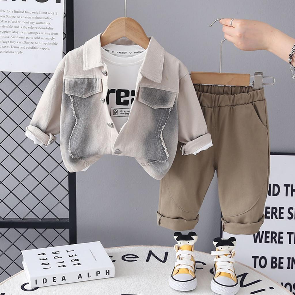 Детский повседневный комплект с длинным рукавом, удобные наряды для повседневной носки