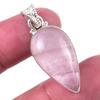 Natural Rose Quartz Gemstone 925 Solid Sterling Silver Gift Pendant 1.50" a4D97